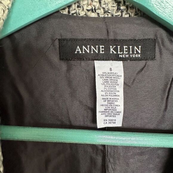 ANNE KLEIN wool blend long swing coat - 8 - Picture 2 of 5
